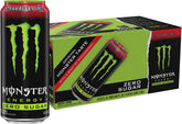 Monster Energy Zero Sugar Strawberry Shot, Green, Original, Sugar Free Energy Drink, 16 Ounce (Pack of 15)